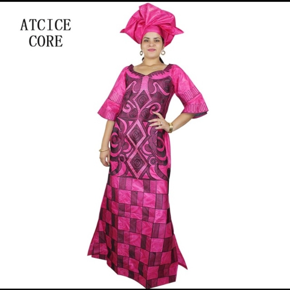 Beautiful African Embroidered Maxi Dress!